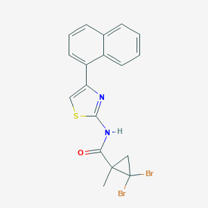 molecular formula C18H14Br2N2OS B446696 2,2-dibromo-1-methyl-N-[4-(1-naphthyl)-1,3-thiazol-2-yl]cyclopropanecarboxamide 