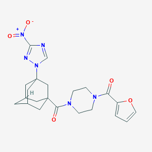 1-(2-furoyl)-4-[(3-{3-nitro-1H-1,2,4-triazol-1-yl}-1-adamantyl)carbonyl]piperazine