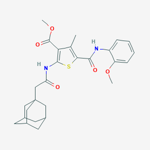 Methyl 2-[(1-adamantylacetyl)amino]-5-[(2-methoxyanilino)carbonyl]-4-methyl-3-thiophenecarboxylate