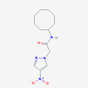 molecular formula C13H20N4O3 B446703 N-cyclooctyl-2-(4-nitro-1H-pyrazol-1-yl)acetamide 