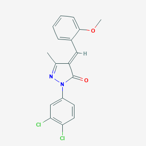 (4E)-2-(3,4-dichlorophenyl)-4-[(2-methoxyphenyl)methylidene]-5-methylpyrazol-3-one