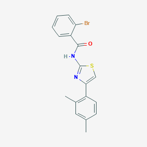 molecular formula C18H15BrN2OS B446723 2-bromo-N-[4-(2,4-dimethylphenyl)-1,3-thiazol-2-yl]benzamide 