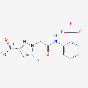 2-(5-methyl-3-nitro-1H-pyrazol-1-yl)-N-(2-(trifluoromethyl)phenyl)acetamide