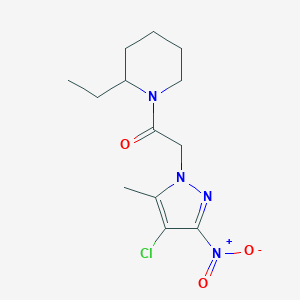 2-(4-Chloro-5-methyl-3-nitro-pyrazol-1-yl)-1-(2-ethyl-piperidin-1-yl)-ethanone