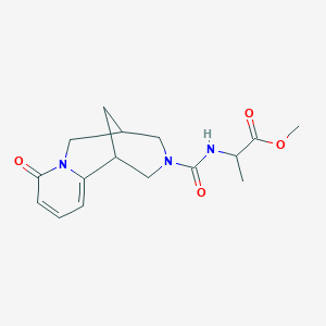 molecular formula C16H21N3O4 B4467385 Methyl (2S)-2-{[(1S,9R)-6-oxo-7,11-diazatricyclo[7.3.1.0,]trideca-2,4-diene-11-carbonyl]amino}propanoate 