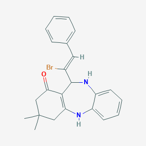 6-[(Z)-1-bromo-2-phenyl-vinyl]-9,9-dimethyl-6,8,10,11-tetrahydro-5H-benzo[b][1,4]benzodiazepin-7-one