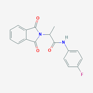 molecular formula C17H13FN2O3 B446758 2-(1,3-dioxo-1,3-dihydro-2H-isoindol-2-yl)-N-(4-fluorophenyl)propanamide CAS No. 313376-53-3