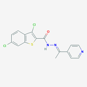 molecular formula C16H11Cl2N3OS B446764 3,6-dichloro-N'-[1-(4-pyridinyl)ethylidene]-1-benzothiophene-2-carbohydrazide 
