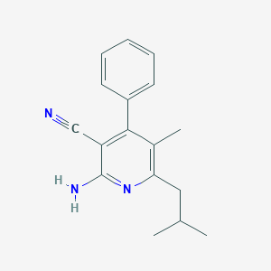 molecular formula C17H19N3 B446766 2-Amino-6-isobutyl-5-methyl-4-phenylnicotinonitrile CAS No. 353774-74-0