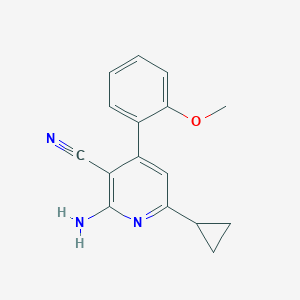 2-Amino-6-cyclopropyl-4-(2-methoxyphenyl)pyridine-3-carbonitrile