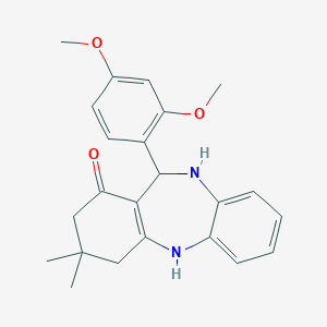 molecular formula C23H26N2O3 B446781 6-(2,4-dimethoxyphenyl)-9,9-dimethyl-6,8,10,11-tetrahydro-5H-benzo[b][1,4]benzodiazepin-7-one CAS No. 329206-32-8
