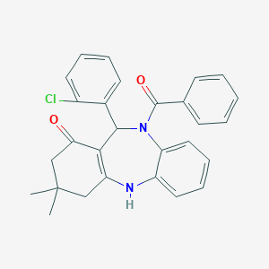 5-Benzoyl-6-(2-chlorophenyl)-9,9-dimethyl-6,8,10,11-tetrahydrobenzo[b][1,4]benzodiazepin-7-one