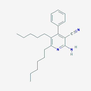 molecular formula C23H31N3 B446788 2-Amino-6-hexyl-5-pentyl-4-phenylnicotinonitrile 