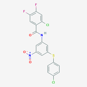 2-chloro-N-{3-[(4-chlorophenyl)sulfanyl]-5-nitrophenyl}-4,5-difluorobenzamide