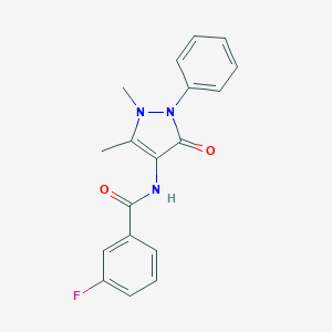 N-(1,5-dimethyl-3-oxo-2-phenyl-2,3-dihydro-1H-pyrazol-4-yl)-3-fluorobenzamide