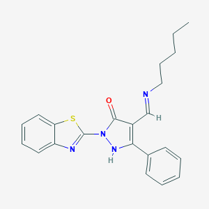 2-(1,3-benzothiazol-2-yl)-4-[(pentylamino)methylene]-5-phenyl-2,4-dihydro-3H-pyrazol-3-one