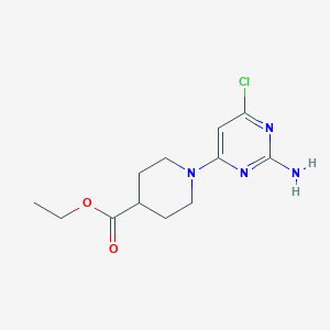 molecular formula C12H17ClN4O2 B4467999 ethyl 1-(2-amino-6-chloro-4-pyrimidinyl)-4-piperidinecarboxylate 