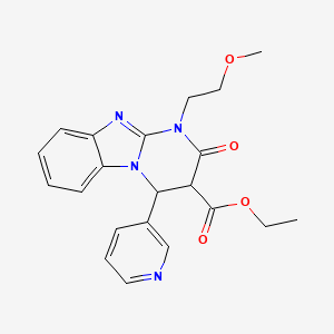 molecular formula C21H22N4O4 B4468018 Ethyl 1-(2-methoxyethyl)-2-oxo-4-pyridin-3-yl-1,2,3,4-tetrahydropyrimido[1,2-a]benzimidazole-3-carboxylate 