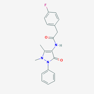 N-(1,5-dimethyl-3-oxo-2-phenyl-2,3-dihydro-1H-pyrazol-4-yl)-2-(4-fluorophenyl)acetamide