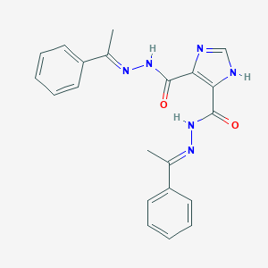 molecular formula C21H20N6O2 B446814 N'~4~,N'~5~-bis(1-phenylethylidene)-1H-imidazole-4,5-dicarbohydrazide 