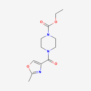 molecular formula C12H17N3O4 B4468237 Ethyl 4-(2-methyl-1,3-oxazole-4-carbonyl)piperazine-1-carboxylate 