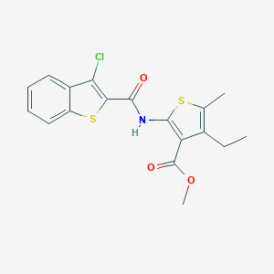 Methyl 2-{[(3-chloro-1-benzothien-2-yl)carbonyl]amino}-4-ethyl-5-methyl-3-thiophenecarboxylate