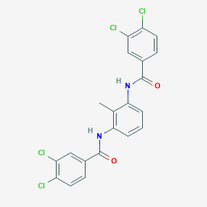 molecular formula C21H14Cl4N2O2 B446834 3,4-dichloro-N-{3-[(3,4-dichlorobenzoyl)amino]-2-methylphenyl}benzamide 