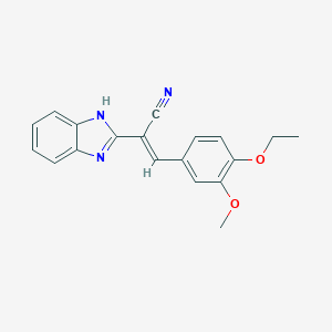 molecular formula C19H17N3O2 B446837 2-(1H-benzimidazol-2-yl)-3-(4-ethoxy-3-methoxyphenyl)acrylonitrile 