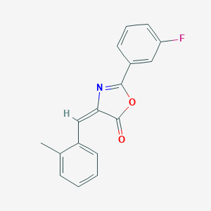 molecular formula C17H12FNO2 B446840 2-(3-fluorophenyl)-4-(2-methylbenzylidene)-1,3-oxazol-5(4H)-one 