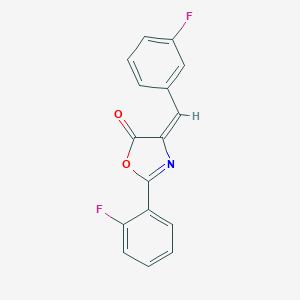 molecular formula C16H9F2NO2 B446842 4-(3-fluorobenzylidene)-2-(2-fluorophenyl)-1,3-oxazol-5(4H)-one 
