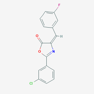 molecular formula C16H9ClFNO2 B446846 2-(3-chlorophenyl)-4-(3-fluorobenzylidene)-1,3-oxazol-5(4H)-one 
