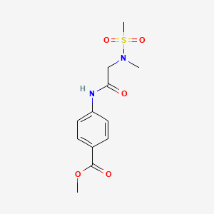 molecular formula C12H16N2O5S B4468482 Methyl 4-[[2-[methyl(methylsulfonyl)amino]acetyl]amino]benzoate 