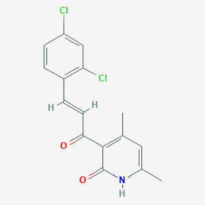 molecular formula C16H13Cl2NO2 B446855 3-[3-(2,4-dichlorophenyl)acryloyl]-4,6-dimethyl-2(1H)-pyridinone 