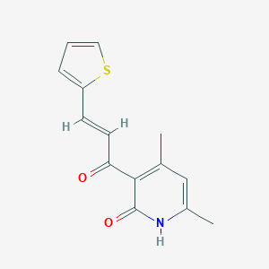 molecular formula C14H13NO2S B446856 4,6-dimethyl-3-[3-(2-thienyl)acryloyl]-2(1H)-pyridinone 