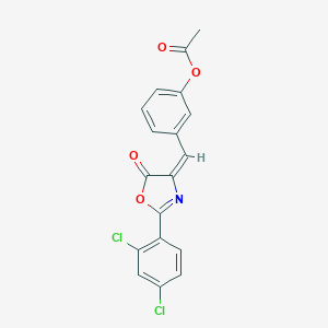 3-[(2-(2,4-dichlorophenyl)-5-oxo-1,3-oxazol-4(5H)-ylidene)methyl]phenyl acetate