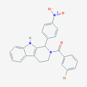molecular formula C24H18BrN3O3 B446875 (3-bromophenyl)[1-(4-nitrophenyl)-1,3,4,9-tetrahydro-2H-beta-carbolin-2-yl]methanone 