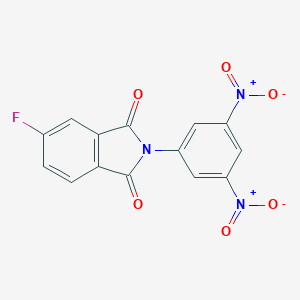 molecular formula C14H6FN3O6 B446877 2-{3,5-bisnitrophenyl}-5-fluoro-1H-isoindole-1,3(2H)-dione 