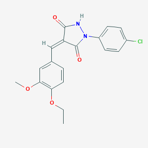 1-(4-Chlorophenyl)-4-(4-ethoxy-3-methoxybenzylidene)-3,5-pyrazolidinedione