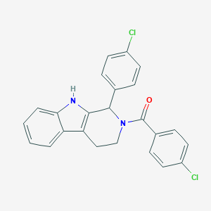 molecular formula C24H18Cl2N2O B446880 2-(4-chlorobenzoyl)-1-(4-chlorophenyl)-2,3,4,9-tetrahydro-1H-beta-carboline 