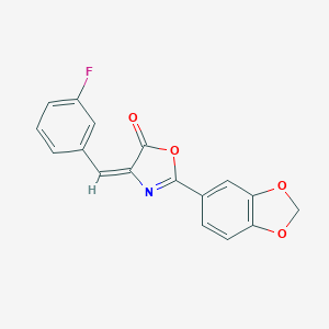 2-(1,3-benzodioxol-5-yl)-4-(3-fluorobenzylidene)-1,3-oxazol-5(4H)-one