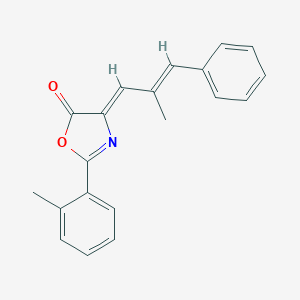 molecular formula C20H17NO2 B446891 4-(2-Methyl-3-phenyl-allylidene)-2-o-tolyl-4H-oxazol-5-one 