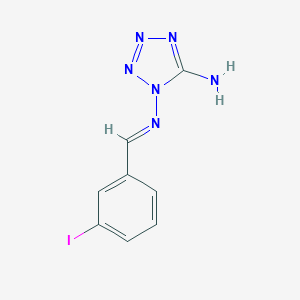 molecular formula C8H7IN6 B446893 N-(5-amino-1H-tetraazol-1-yl)-N-(3-iodobenzylidene)amine 
