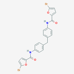 molecular formula C23H16Br2N2O4 B446898 5-bromo-N-(4-{4-[(5-bromo-2-furoyl)amino]benzyl}phenyl)-2-furamide 