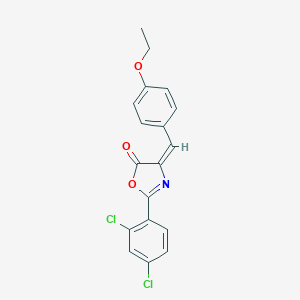 molecular formula C18H13Cl2NO3 B446899 2-(2,4-dichlorophenyl)-4-(4-ethoxybenzylidene)-1,3-oxazol-5(4H)-one 