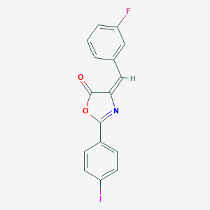 molecular formula C16H9FINO2 B446902 4-(3-fluorobenzylidene)-2-(4-iodophenyl)-1,3-oxazol-5(4H)-one 