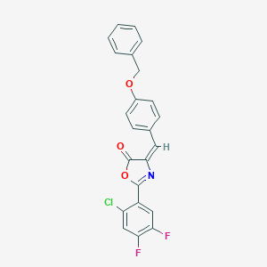 molecular formula C23H14ClF2NO3 B446911 4-[4-(benzyloxy)benzylidene]-2-(2-chloro-4,5-difluorophenyl)-1,3-oxazol-5(4H)-one 