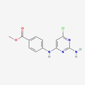 molecular formula C12H11ClN4O2 B4469162 methyl 4-[(2-amino-6-chloro-4-pyrimidinyl)amino]benzoate 