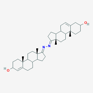 molecular formula C38H56N2O2 B446920 (10R,13S,17E)-17-[(E)-[(10R,13S)-3-hydroxy-10,13-dimethyl-1,2,3,4,7,8,9,11,12,14,15,16-dodecahydrocyclopenta[a]phenanthren-17-ylidene]hydrazinylidene]-10,13-dimethyl-1,2,3,6,7,8,9,11,12,14,15,16-dodecahydrocyclopenta[a]phenanthren-3-ol 