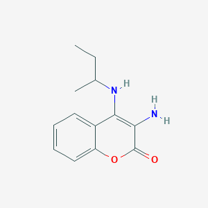 molecular formula C13H16N2O2 B446922 3-Amino-4-sec-butylamino-chromen-2-one 