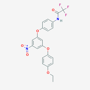 molecular formula C22H17F3N2O6 B446934 N-(4-{3-(4-ethoxyphenoxy)-5-nitrophenoxy}phenyl)-2,2,2-trifluoroacetamide 